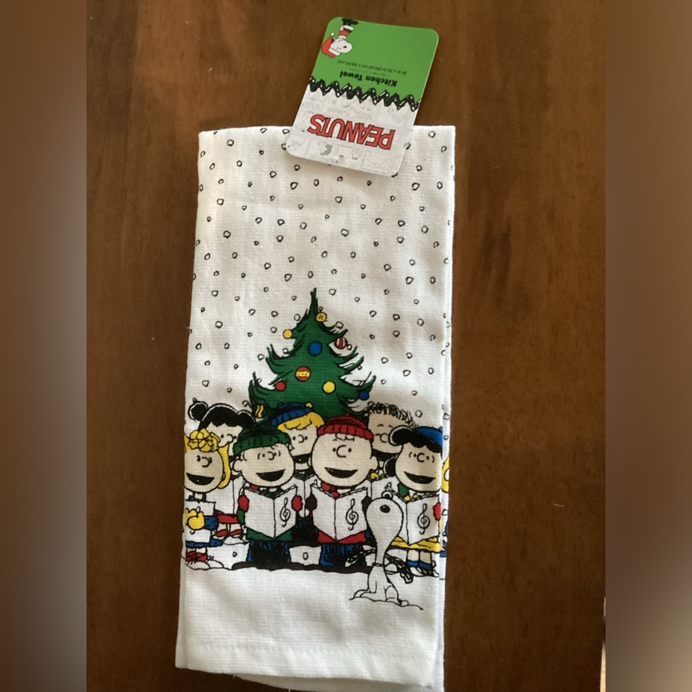 SOLD! Peanuts Christmas Kitchen Towel